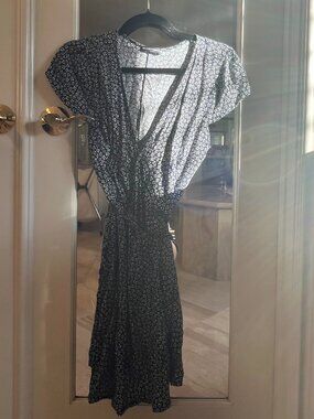 Brandy Melville Floral Navy Skater Dress